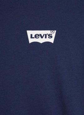 Pack 2 Camisetas Levis Crewneck Marino Blanco