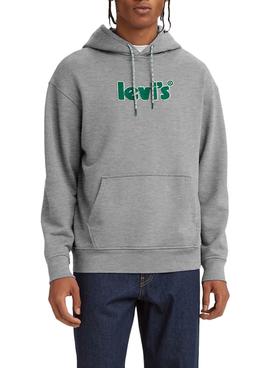 Sudadera Levis Relaxed Graphic Gris Para Hombre