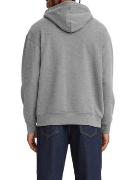 Sudadera Levis Relaxed Graphic Gris Para Hombre