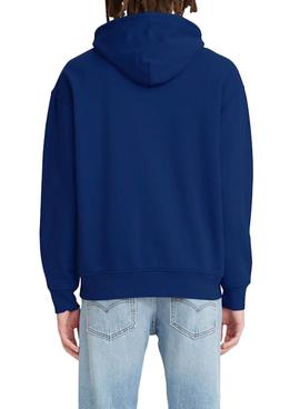 Sudadera Levis Relaxed Graphic Azulon Para Hombre