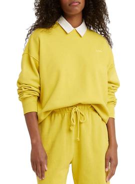 Sudadera Levis Wfh Standard Amarillo Para Mujer