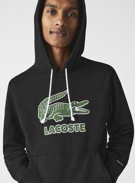 Sudadera Lacoste Hoodie Negro para Hombre