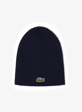 Gorro Lacoste Lana Acanalada Marino para Hombre