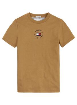 Camiseta Tommy Hilfiger Heritage Marrón Para Niño