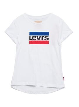 Camiseta Levis Marble Blanca Niña
