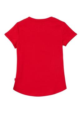 Camiseta Levis Marble Rojo para Niña