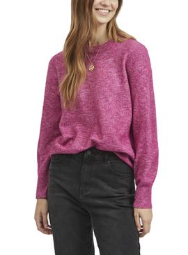 Jersey Vila Ella Crewneck Rosa Para Mujer