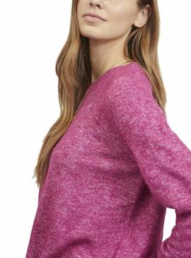 Jersey Vila Ella Crewneck Rosa Para Mujer