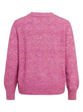 Jersey Vila Ella Crewneck Rosa Para Mujer