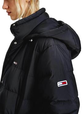 Abrigo Tommy Jeans Puffer  Negro para Mujer