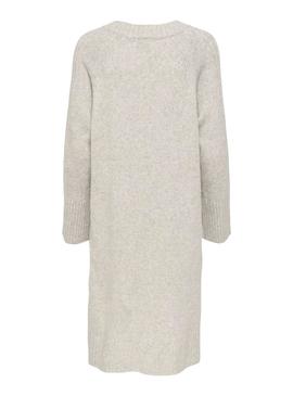 Vestido Only Macadamia Cuello V Beige Para Mujer