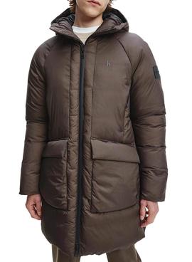 Parka Calvin Klein Technical Marron para Hombre