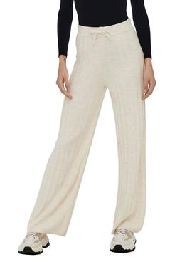 Pantalon Only New Tessa Punto Beige Para Mujer