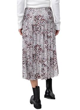 Falda Vila Ban Print Beige para Mujer