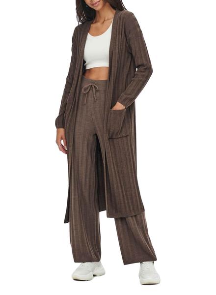 Conversacional Suponer Cereza Cardigan Only New Tessa Largo Marron Para Mujer