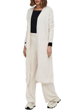 Cardigan Only New Tessa Largo Beige Para Mujer