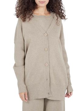 Chaqueta Vila Cassie Beige para Mujer