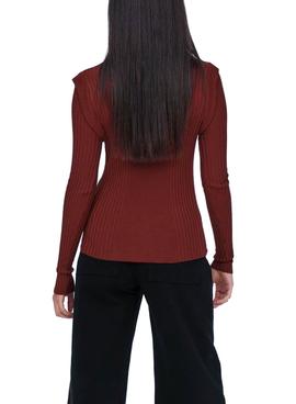 Jersey Only Libi Marron Punto Para Mujer