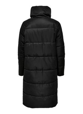 Chaqueta Only New June Long Puffer Negro Mujer