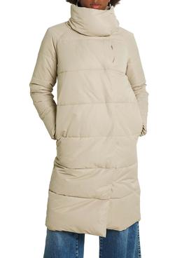 Chaqueta Only New June Long Puffer Beige Mujer