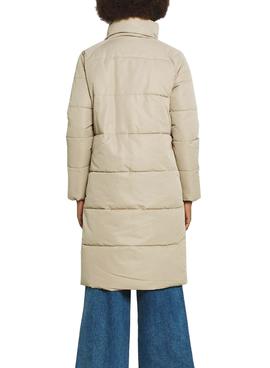 Chaqueta Only New June Long Puffer Beige Mujer