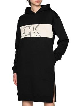 Vestido Calvin Klein Monogram Blocking Negro
