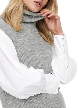 Vestido Only Cora Rollneck Gris para Mujer