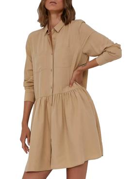 Vestido Pepe Jeans Alessa Beige Para Mujer