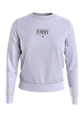 Sudadera Tommy Jeans Essential Logo Blanco Mujer