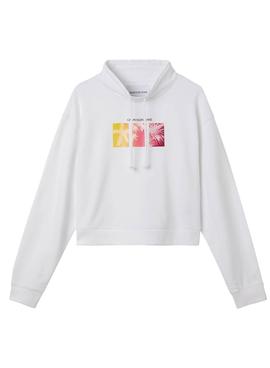 Sudadera Calvin Klein Palm Blanco para Mujer