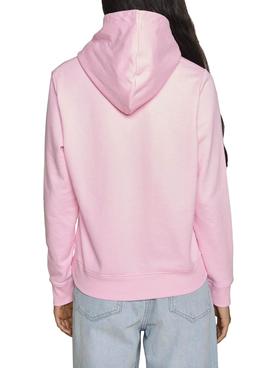 Sudadera Tommy Jeans Essential Rosa Para Mujer