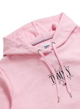Sudadera Tommy Jeans Essential Rosa Para Mujer