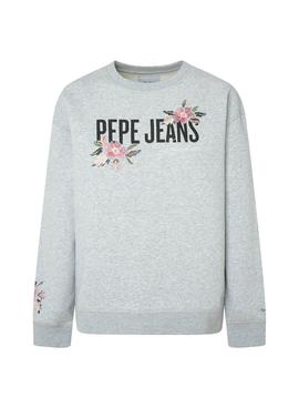 Sudadera Pepe Jeans Portia Gris Para Mujer