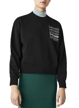 Sudadera Lacoste Live Negra Para Mujer