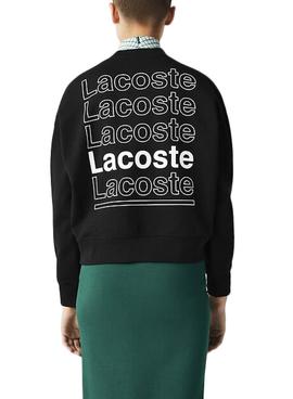 Sudadera Lacoste Live Negra Para Mujer