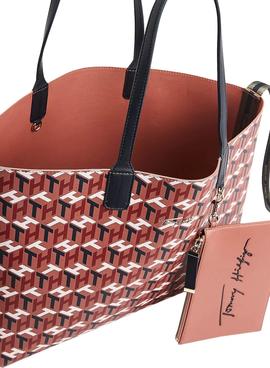 Bolso Tommy Hilfiger Iconic Tote Rosa Print Mujer