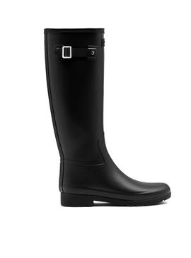 Bota Hunter Original Refined Negro Para Mujer