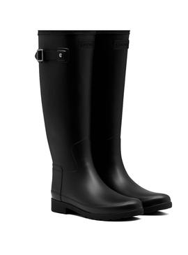 Bota Hunter Original Refined Negro Para Mujer