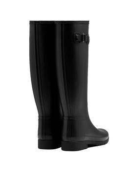 Bota Hunter Original Refined Negro Para Mujer