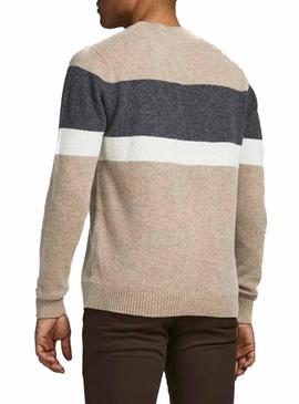 Jersey Jack And Jones Lambswool Beige para Hombre