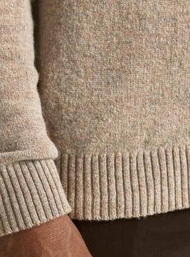 Jersey Jack And Jones Lambswool Beige para Hombre