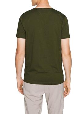 Camiseta Tommy Hilfiger Corp Stripe Verde Hombre