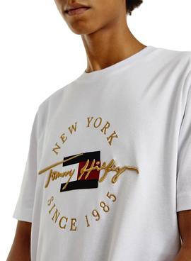 Camiseta Tommy Hilfiger Icon Roundall Blanca