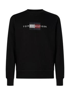 Sudadera Tommy Hilfiger Lines Crewn Negro Hombre