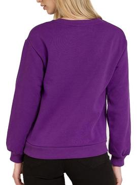 Sudadera Naf Naf Felpa Violeta Para Mujer