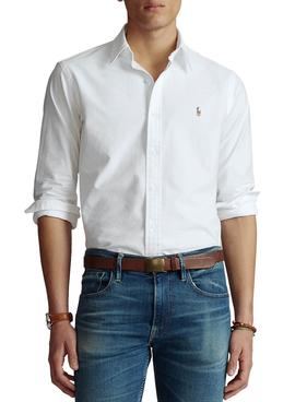 Camisa Polo Ralph Lauren Blanco Oxford Hombre