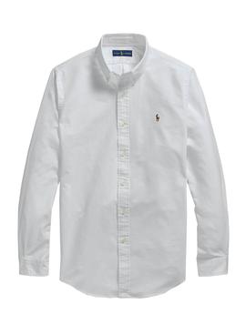 Camisa Polo Ralph Lauren Blanco Oxford Hombre