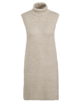 Chaleco Only Cora Long Rollneck Beige para Mujer
