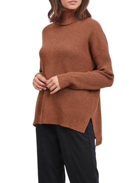 Jersey Vila Ril Rollneck Marron Para Mujer