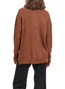 Jersey Vila Ril Rollneck Marron Para Mujer